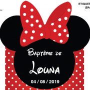 Carte Baptême Minnie